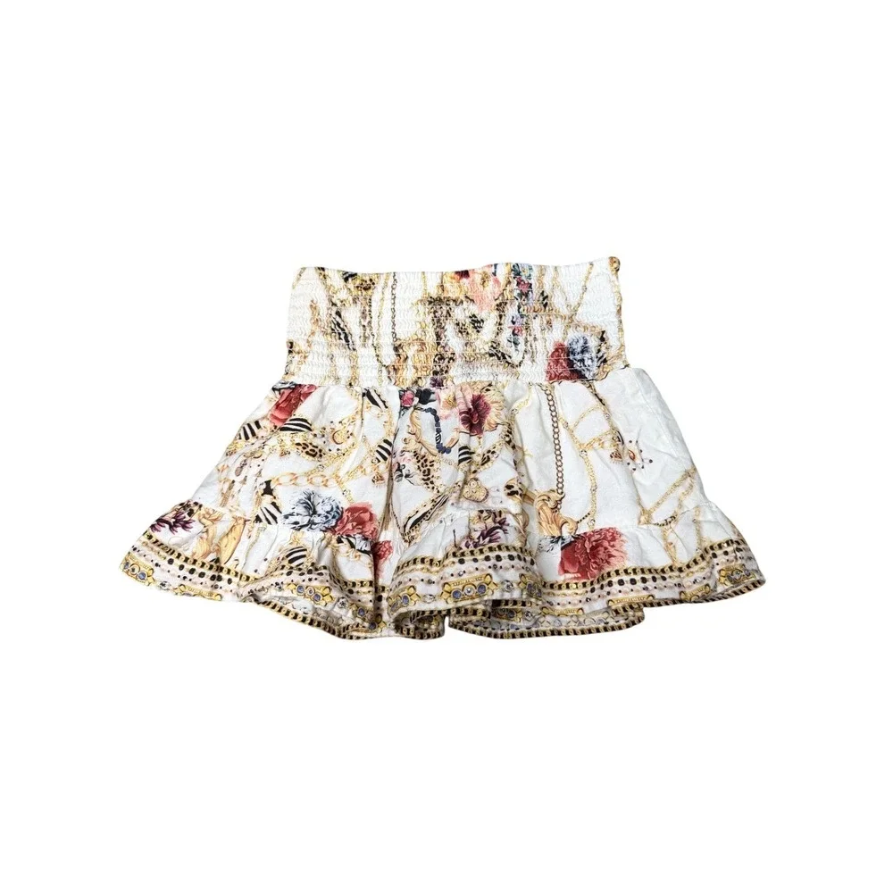 Milla by Camilla Girls Reign Supreme Floral Smocked Cotton Skirt SET Size 4